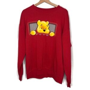Vintage 90s Winnie Pooh Crewneck Sweatshirt Size L Disney Store